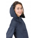 Veste capuche denim et polaire print mandala celtique
