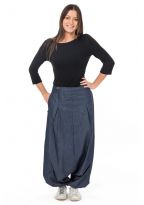 Sarouel jean denim femme fourche basse Haru