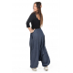 Sarouel jean denim femme fourche basse Haru