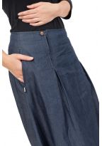 Sarouel jean denim femme fourche basse Haru