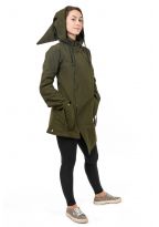 Manteau femme capuche de lutin mandala ethnic chic kaki Jiva