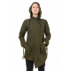 Manteau femme capuche de lutin mandala ethnic chic kaki Jiva