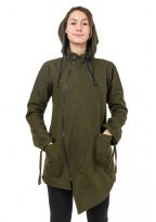 Manteau femme capuche de lutin mandala ethnic chic kaki Jiva