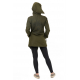 Manteau femme capuche de lutin mandala ethnic chic kaki Jiva