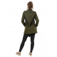 Manteau femme capuche de lutin mandala ethnic chic kaki Jiva