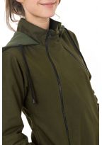 Manteau femme capuche de lutin mandala ethnic chic kaki Jiva
