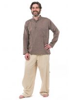 Pantalon relax homewear yoga boutons coton Bhanga