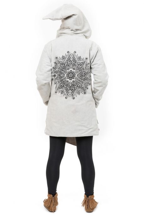 Veste mandala ethnique zen capuche de lutin Jephey