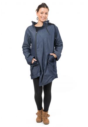 Manteau jean et polaire capuche de lutin mandala Vilah