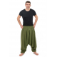 Sarouel elastique uni sarwel indian aladin kaki fonce