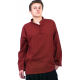 K11521 Chemise homme Col mao nepalaise rouge fonce
