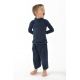 T shirt polo coton bio col mao manches longues enfant