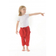 Pantalon sarouel enfant pur coton bio Rouge