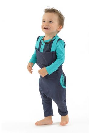 Salopette sarouel evolutive bio enfant Bleu marine