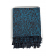 Cheche foulard coton Latika noir turquoise