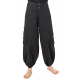 Pantalon bouffant aladin baggy baroudeuse noir uni Suwal