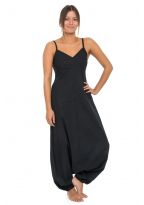 Combi sarouel femme ethnique imprime python noir gris
