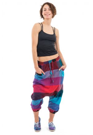 Sarouel pantacourt femme madras Tika