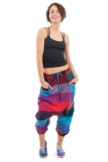 Sarouel pantacourt femme madras Tika