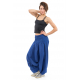 Sarouel fourche basse bleu cobalt