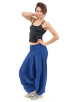 Sarouel fourche basse bleu cobalt