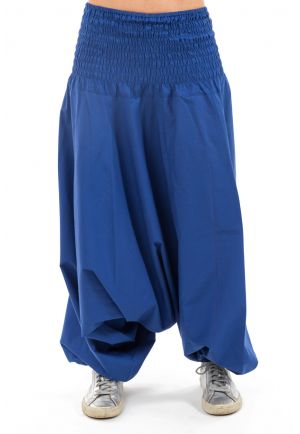 Sarouel fourche basse bleu cobalt
