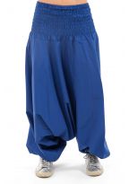 Sarouel fourche basse bleu cobalt