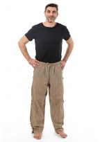 Pantalon relax zen boutons coton leger Gobarah