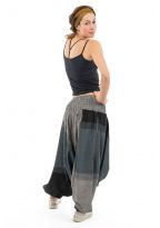 Sarouel homme style baba zen noir gris Tigah