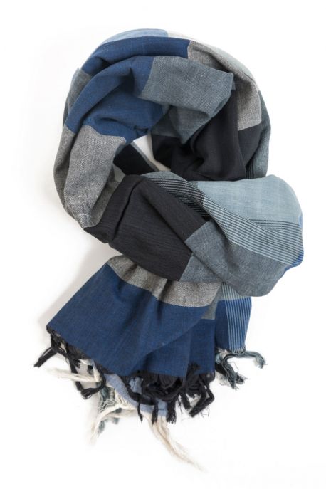 Cheche foulard etole fluide zen blue