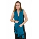 Echarpe mouffle pure laine turquoise