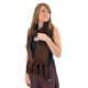 Echarpe mouffle pure laine marron