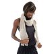 Echarpe mouffle pure laine gris chine clair 