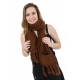 Echarpe mouffle pure laine marron clair