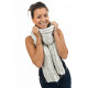 Echarpe pure laine douce gris chine clair