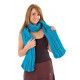 Echarpe pure laine douce turquoise