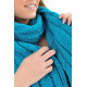 Echarpe pure laine douce turquoise