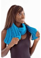 Echarpe pure laine douce turquoise