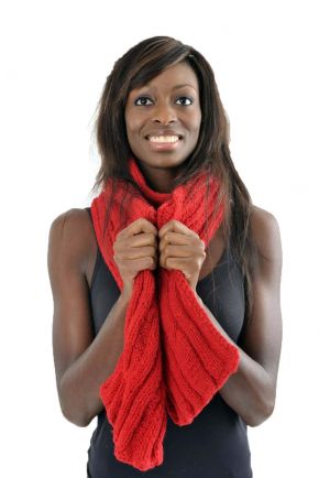 Echarpe pure laine douce rouge