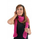 Echarpe pure laine douce rose indien