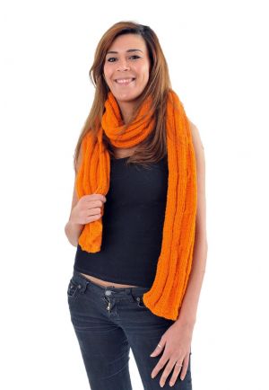 Echarpe pure laine douce gris chine clair