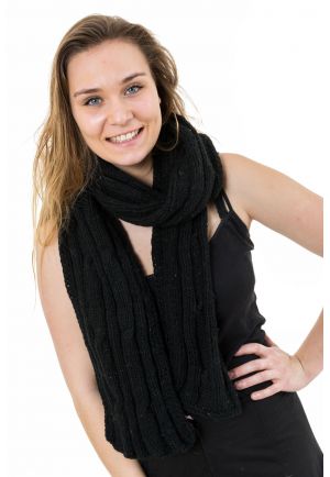 Echarpe pure laine douce noire