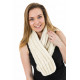 Echarpe pure laine douce creme