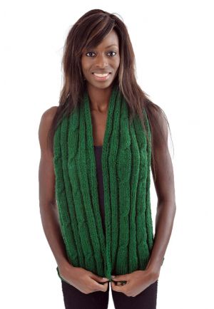 Echarpe pure laine douce vert kaki