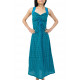 Robe longue boheme imprime ethnique babacool bleus Delya