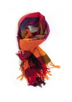 Cheche foulard etole new madras sienna carnaval