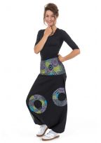 Sarwel noir elastique multicolore Sahari