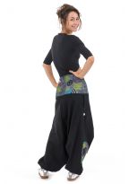 Sarwel noir elastique multicolore Sahari