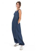 Combi sarouel jean femme fourche basse