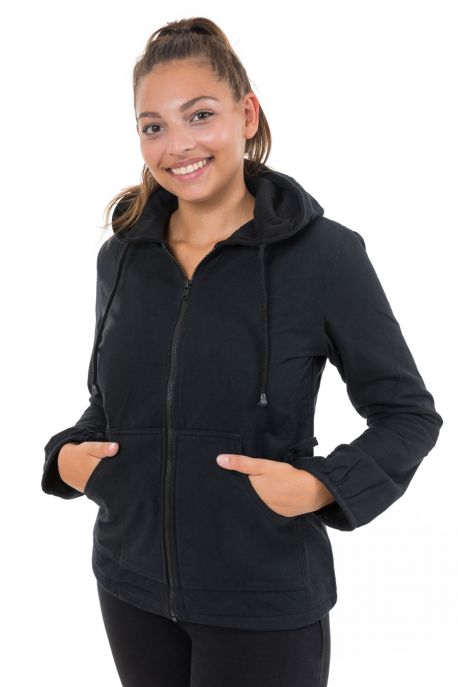 Veste zip capuche noire Taz